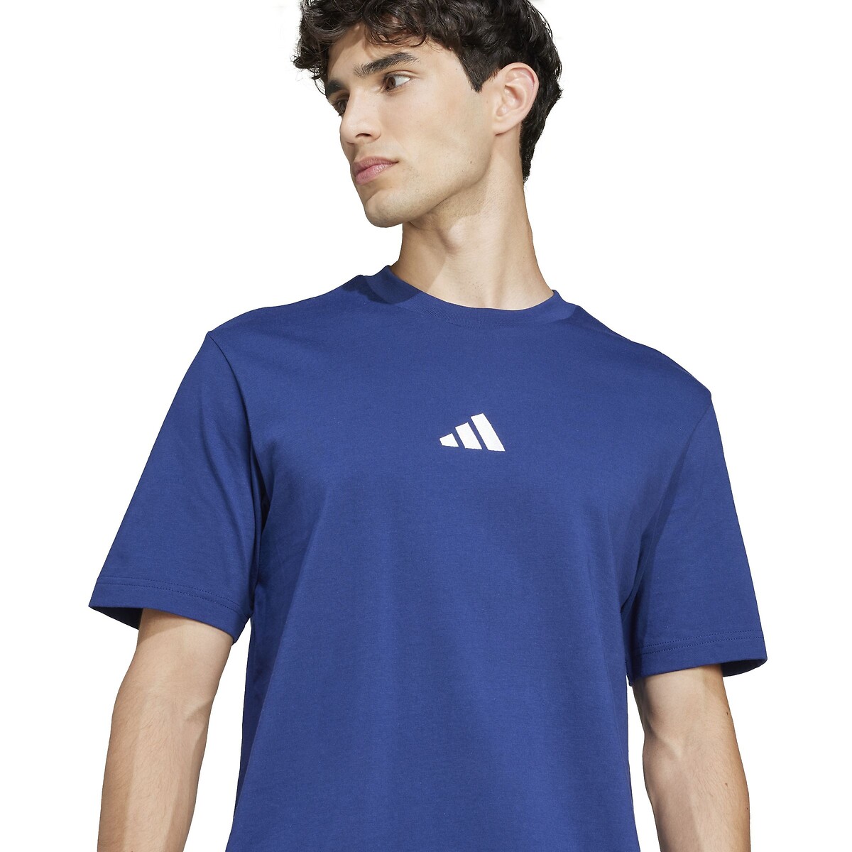T-shirt manches courtes Essentiel petit logo bleu, ADIDAS SPORTSWEAR