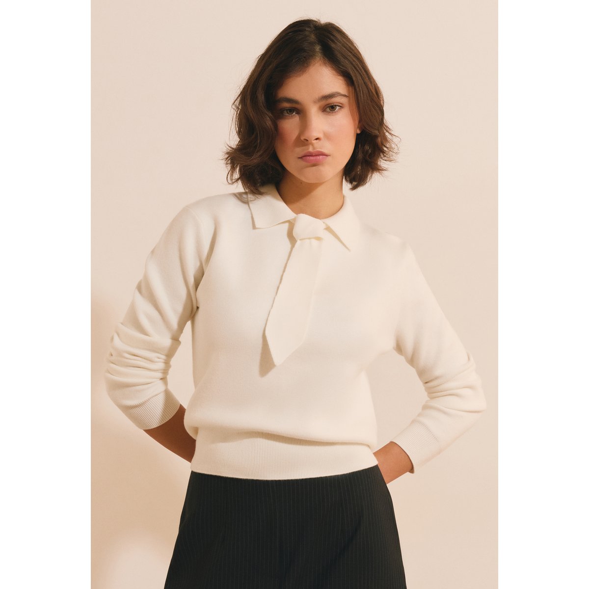 ETAM PULL SUE - PULL ML ecru, ETAM