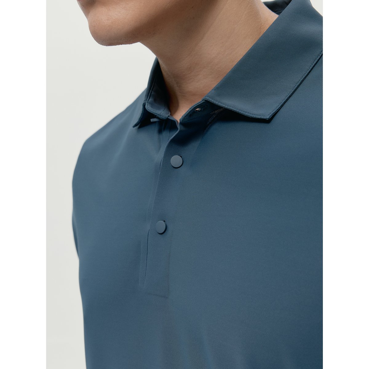 T-shirt de sport homme Scanno Manches courtes col polo bleu gris tempête, BORN