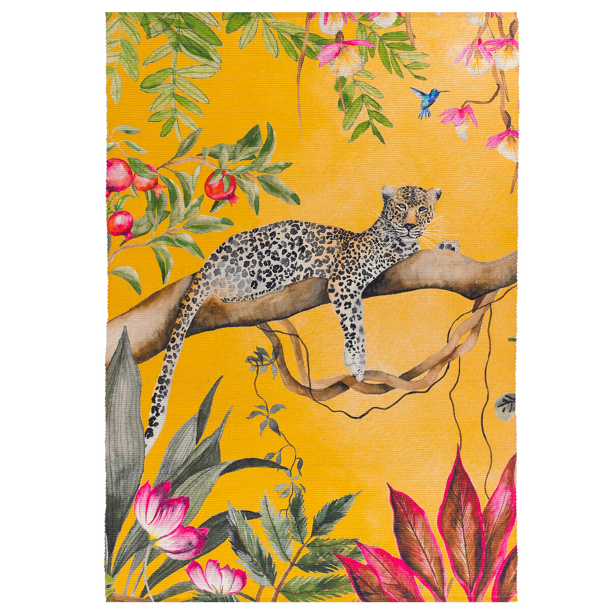 Leopard Washable Indoor/Outdoor Rug ochre, WYLDER