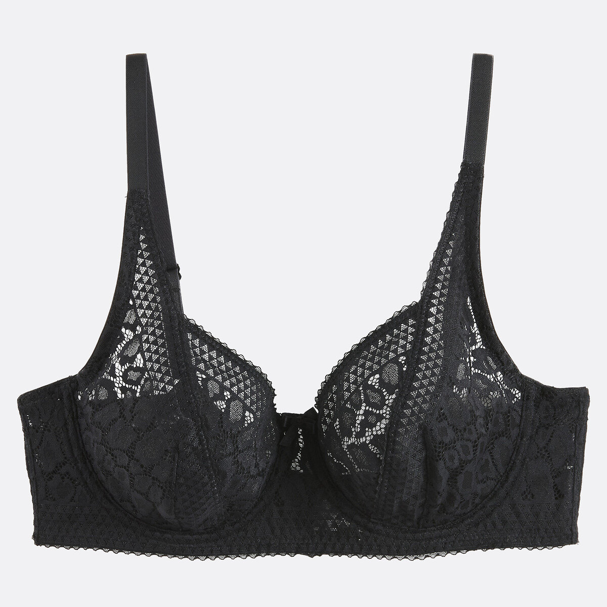 Push-up-BH aus Spitze, Leopardenmuster schwarz, ANNE WEYBURN
