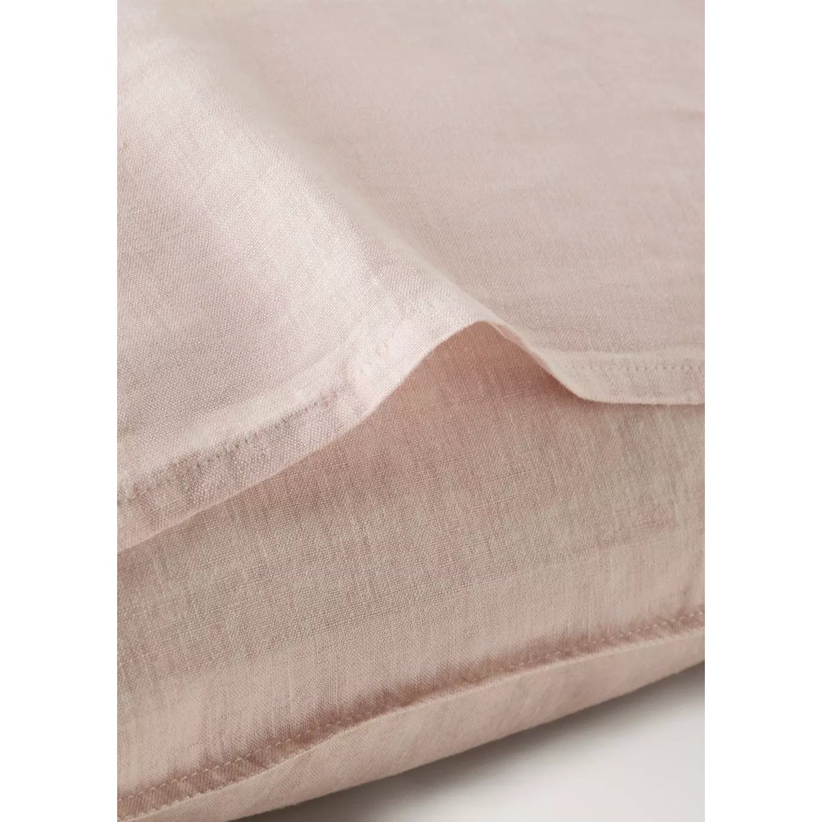 Deux taies d’oreiller 100 % lin mélangé 60x60 cm rose pâle, MANGO HOME
