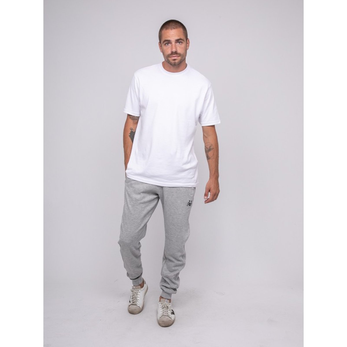 Pantalon Battle Molleton Vercout gris chiné, RITCHIE