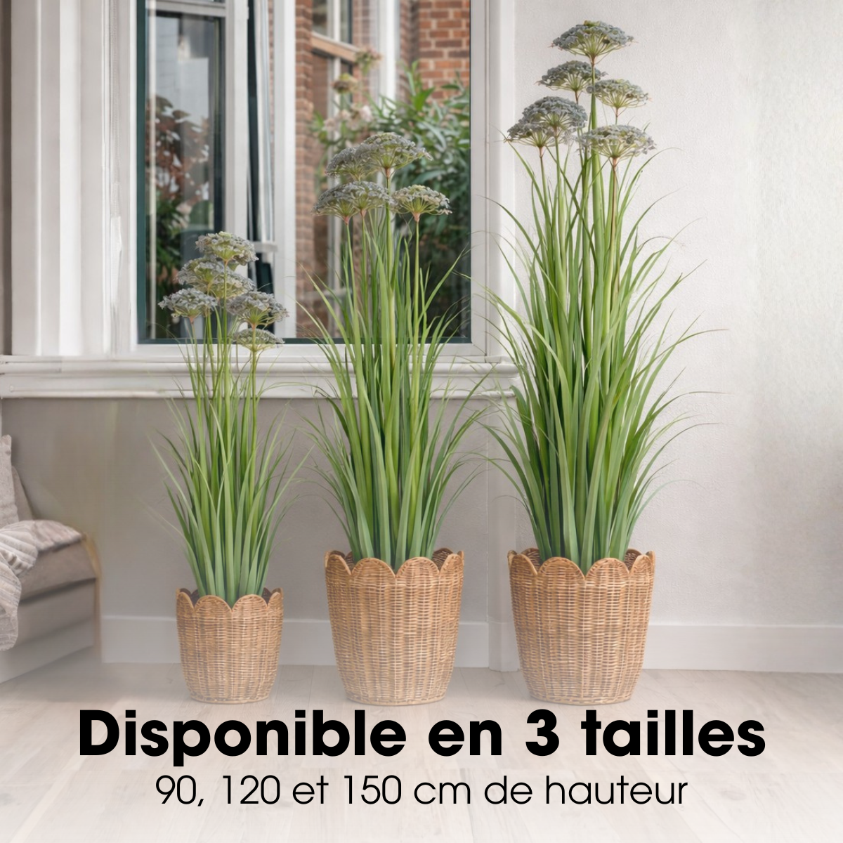Plante artificielle ZIERGRAS violet, MICA DECORATIONS