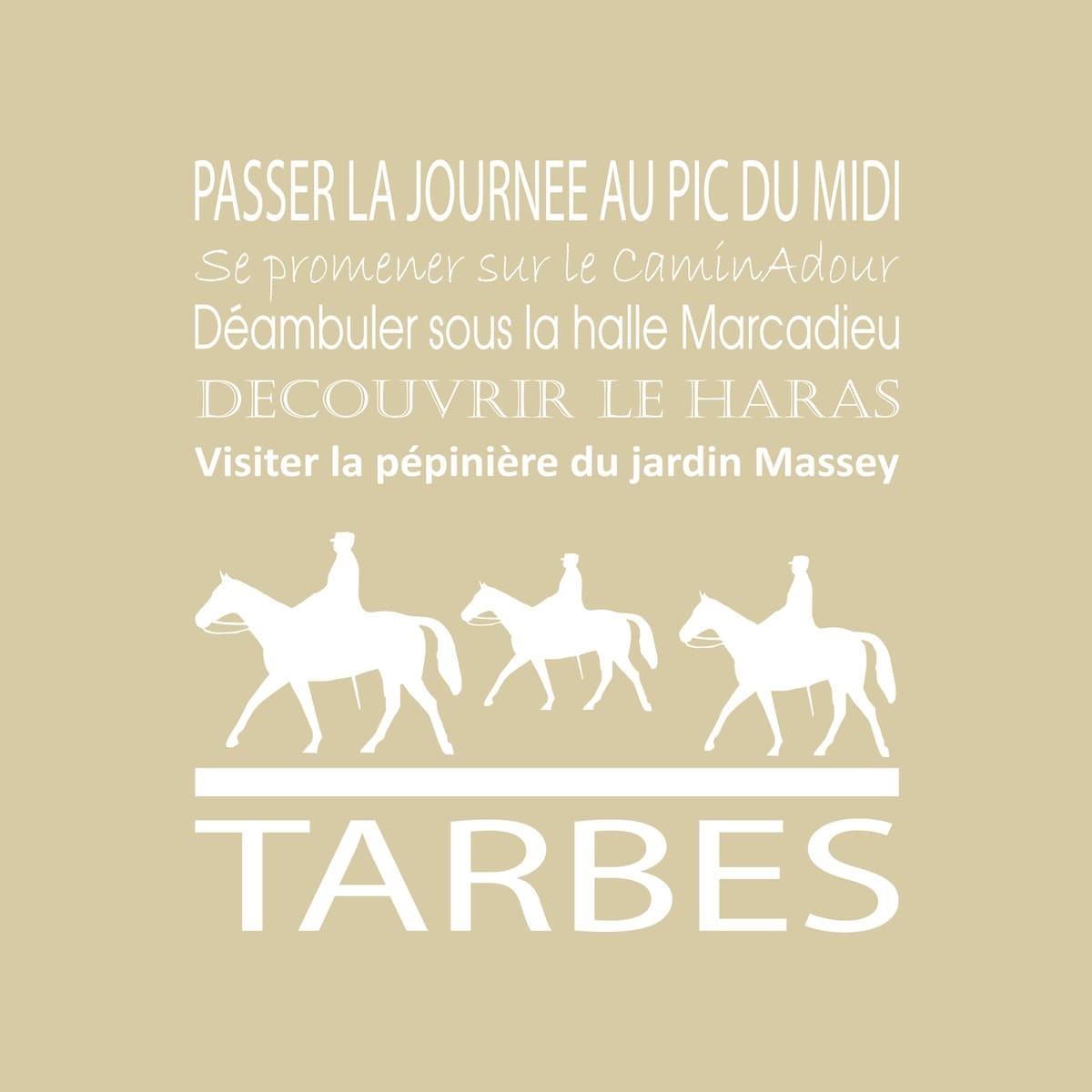 Tableau Mural Tarbes RÉGIONALISME tableaux sur toile-beige, CEANOTHE