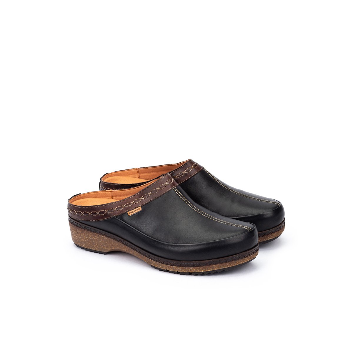 Sabots cuir Granada black, PIKOLINOS