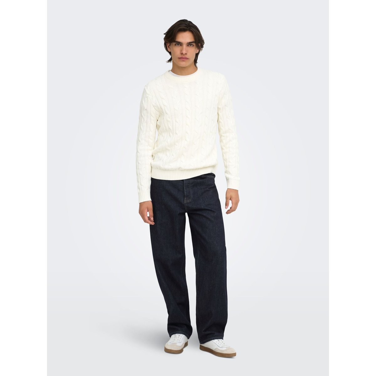 Jean À Coupe Ample bleue - dark blue denim 1, ONLY & SONS