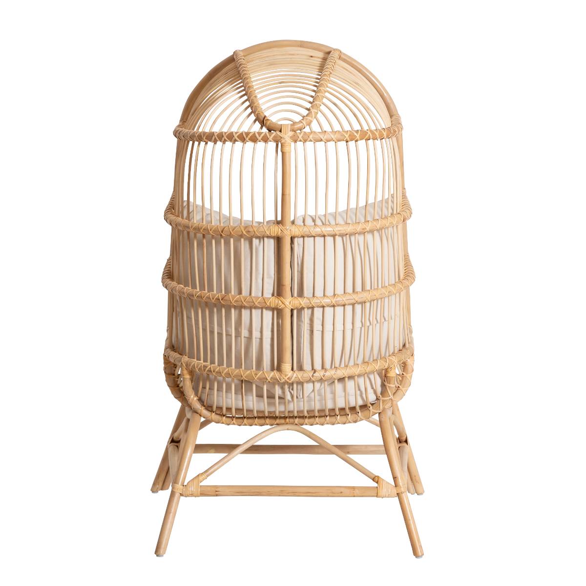 Fauteuil en rotin et polyester RATTAN bois clair, MADE IN MEUBLES 