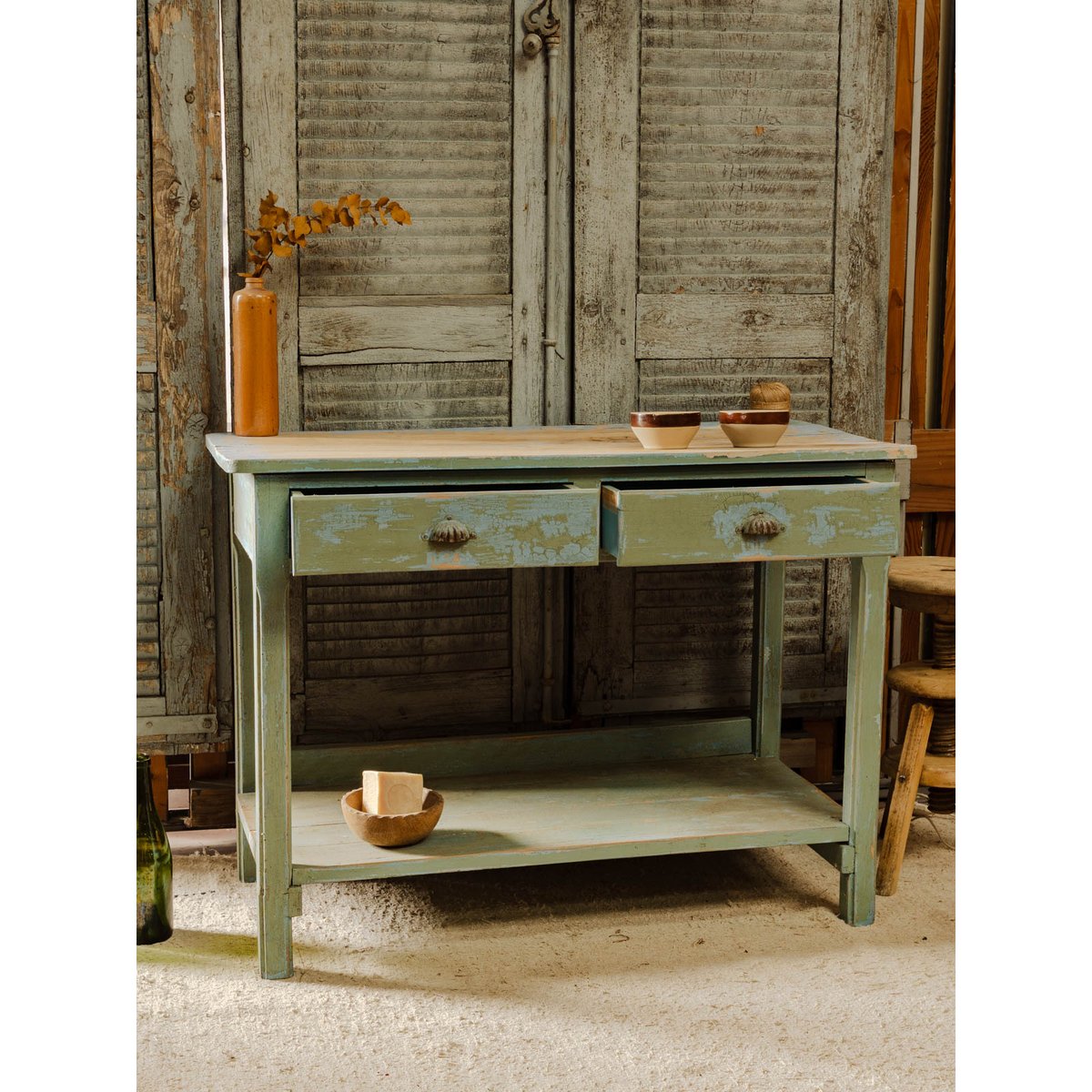 Buffet ouvert en bois Gilbert N°1790 - Bon état bleu, DEBONGOUT