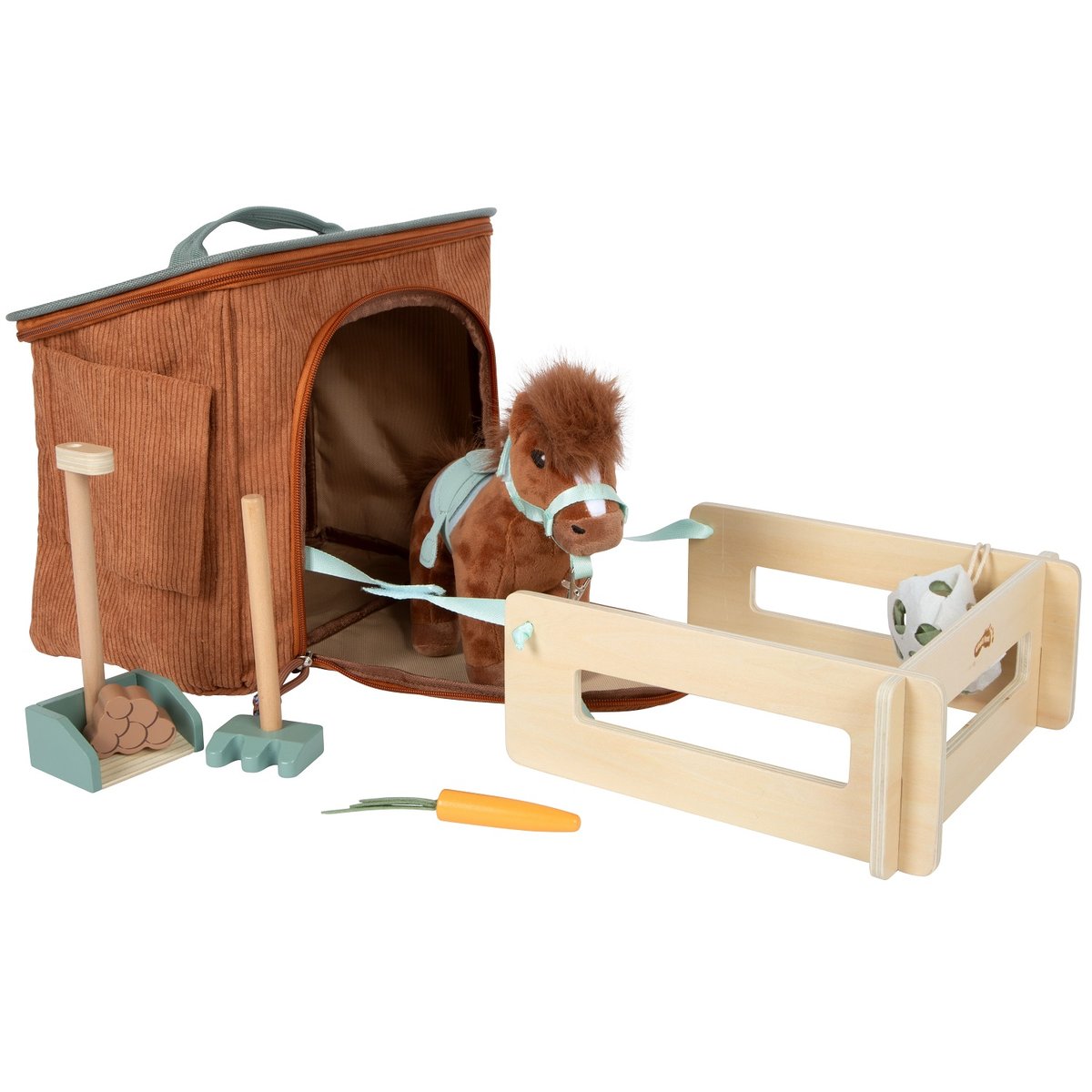 Cheval avec écurie et accessoires beige, SMALL FOOT COMPANY