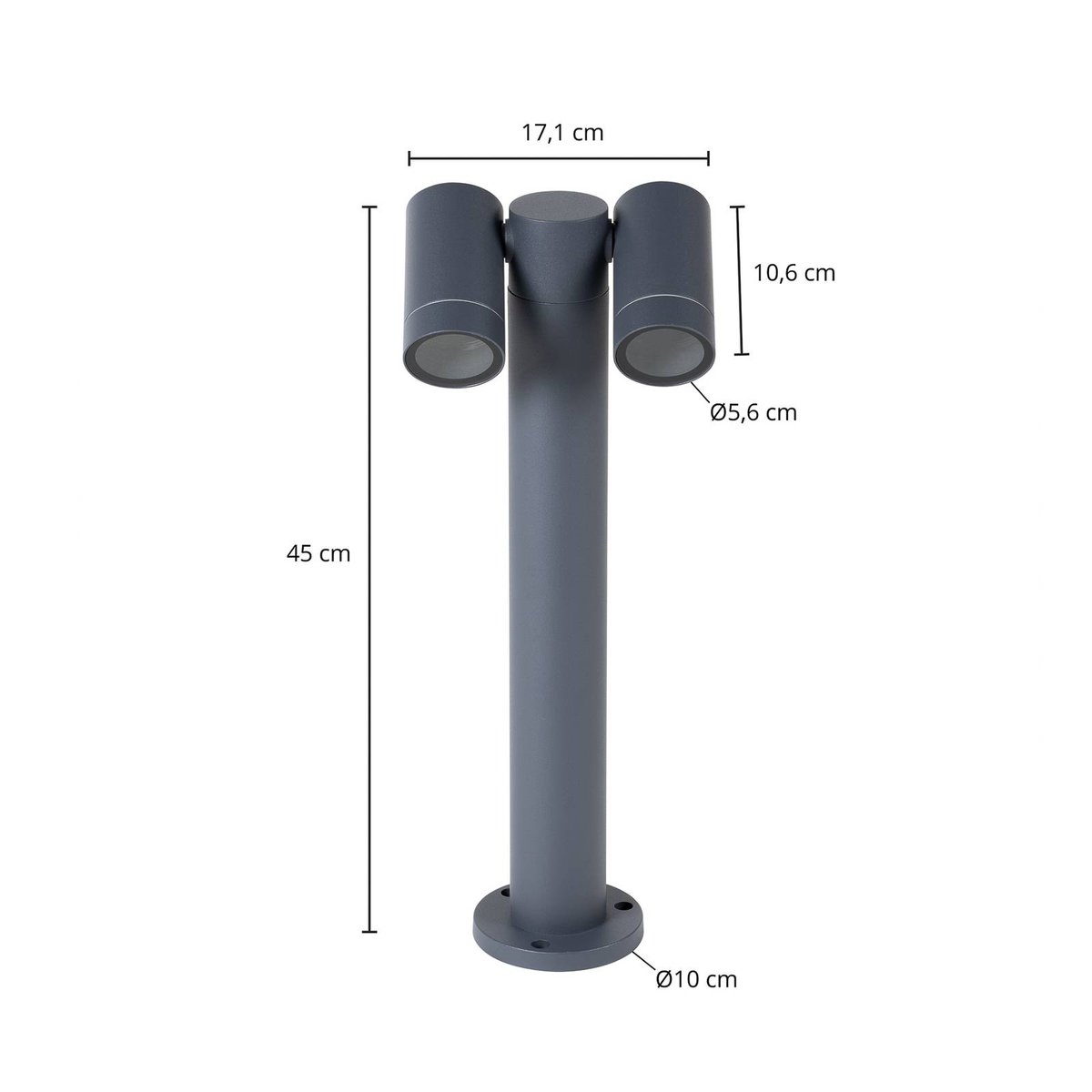 Luminaire extérieur en aluminium moderne anthracite, PRIOS