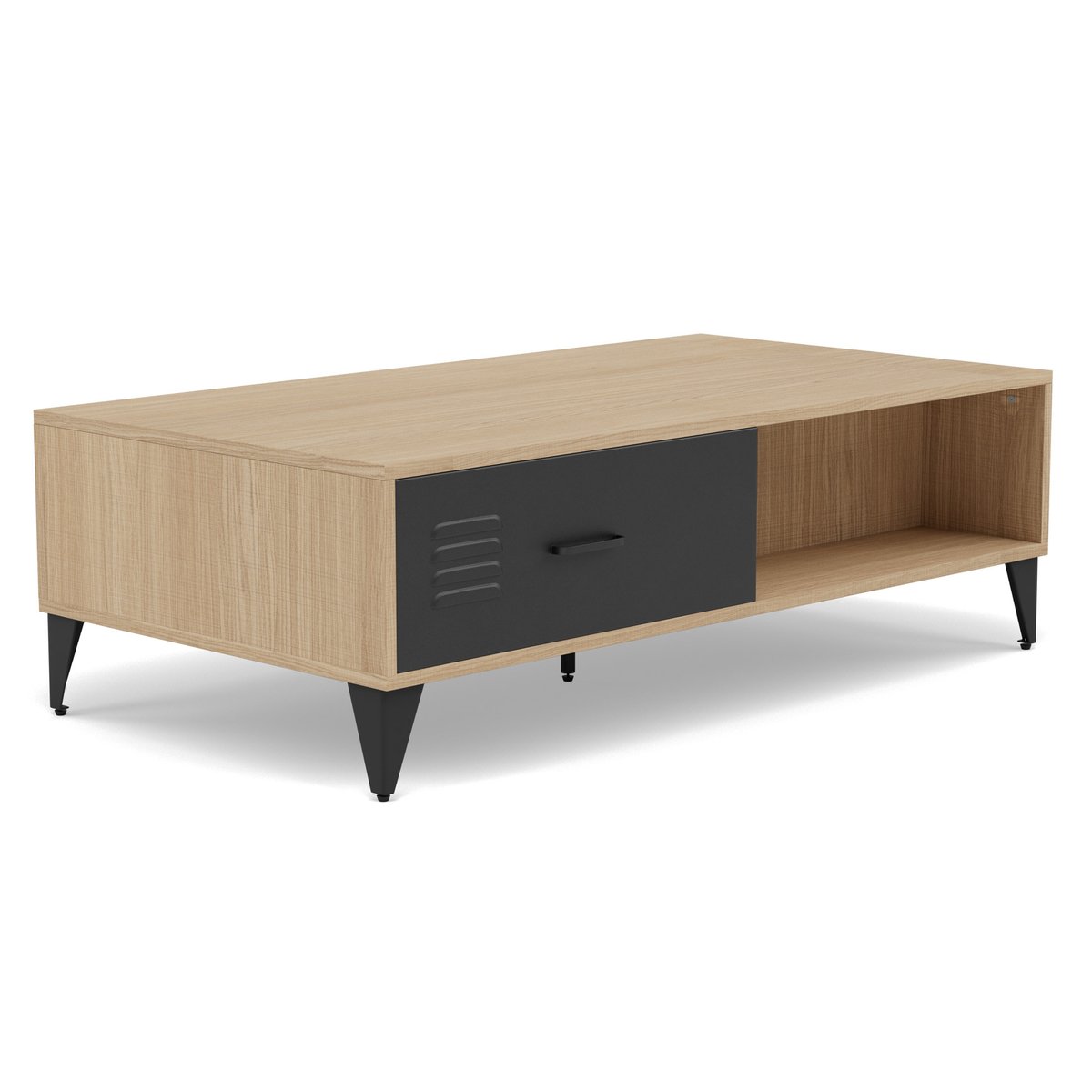 Table basse - TRIBECA bois / noir, BEST MOBILIER