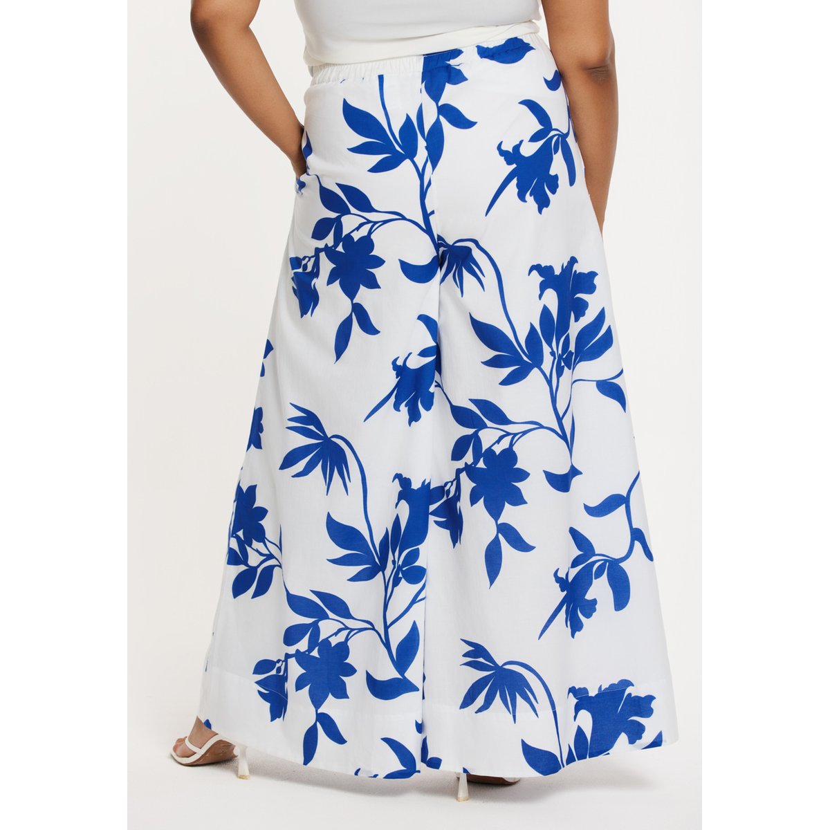 Pantalon imprimée indigo, YOEK