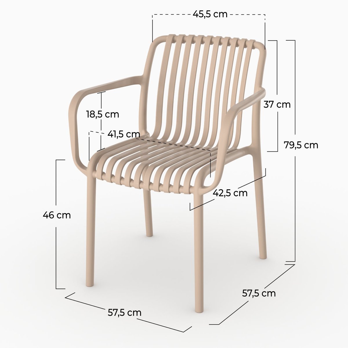 Chaise de jardin Ivy - IVY beige, MAISON PAVANE