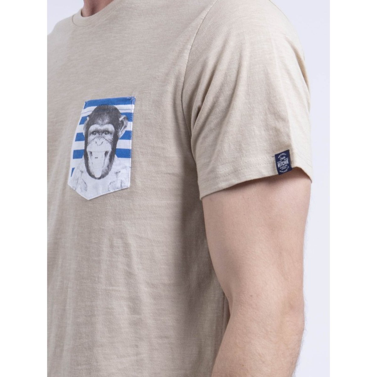 T-shirt Col Rond Ninjatol beige, RITCHIE