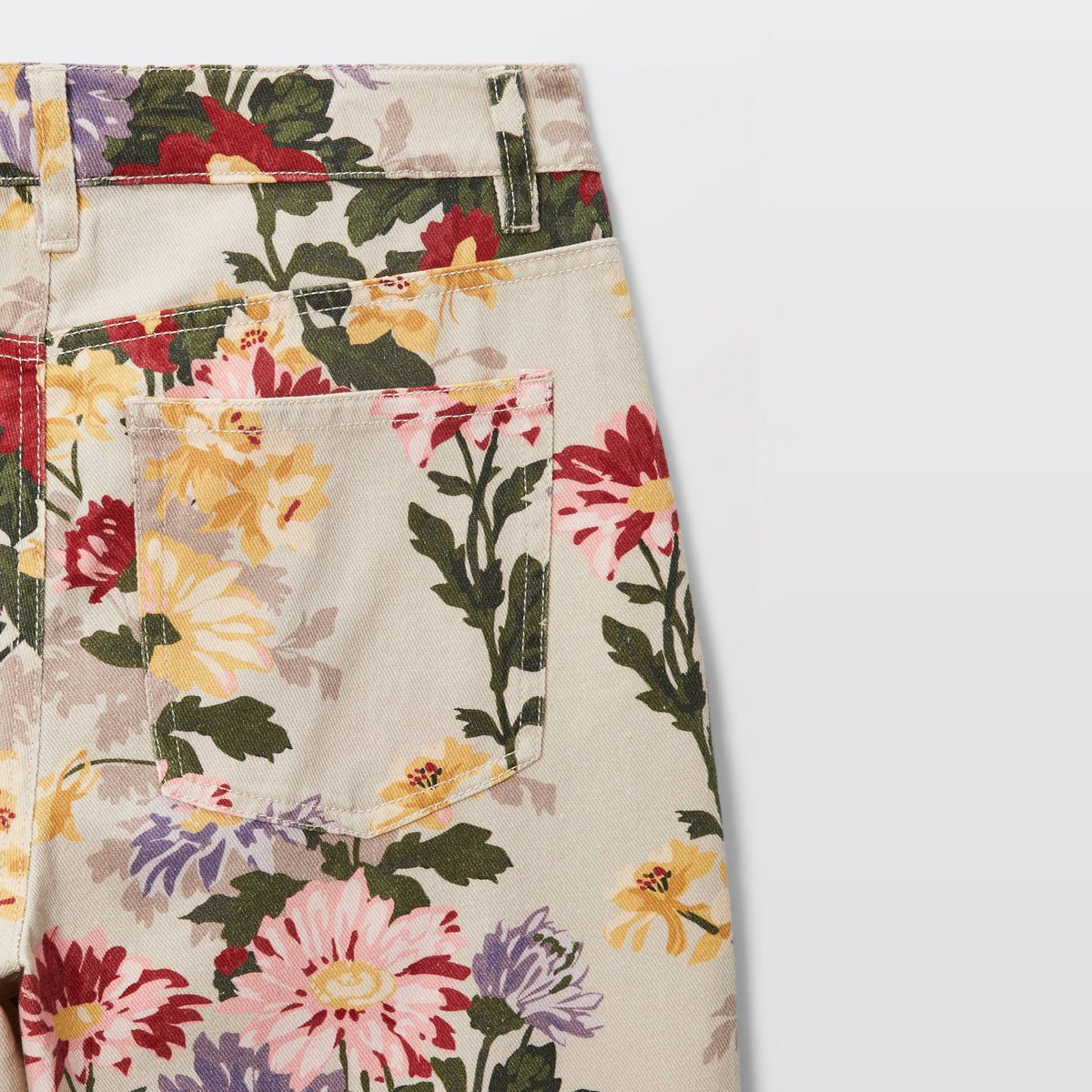 Pantalon imprimé à taille descendue multi co, MONOPRIX