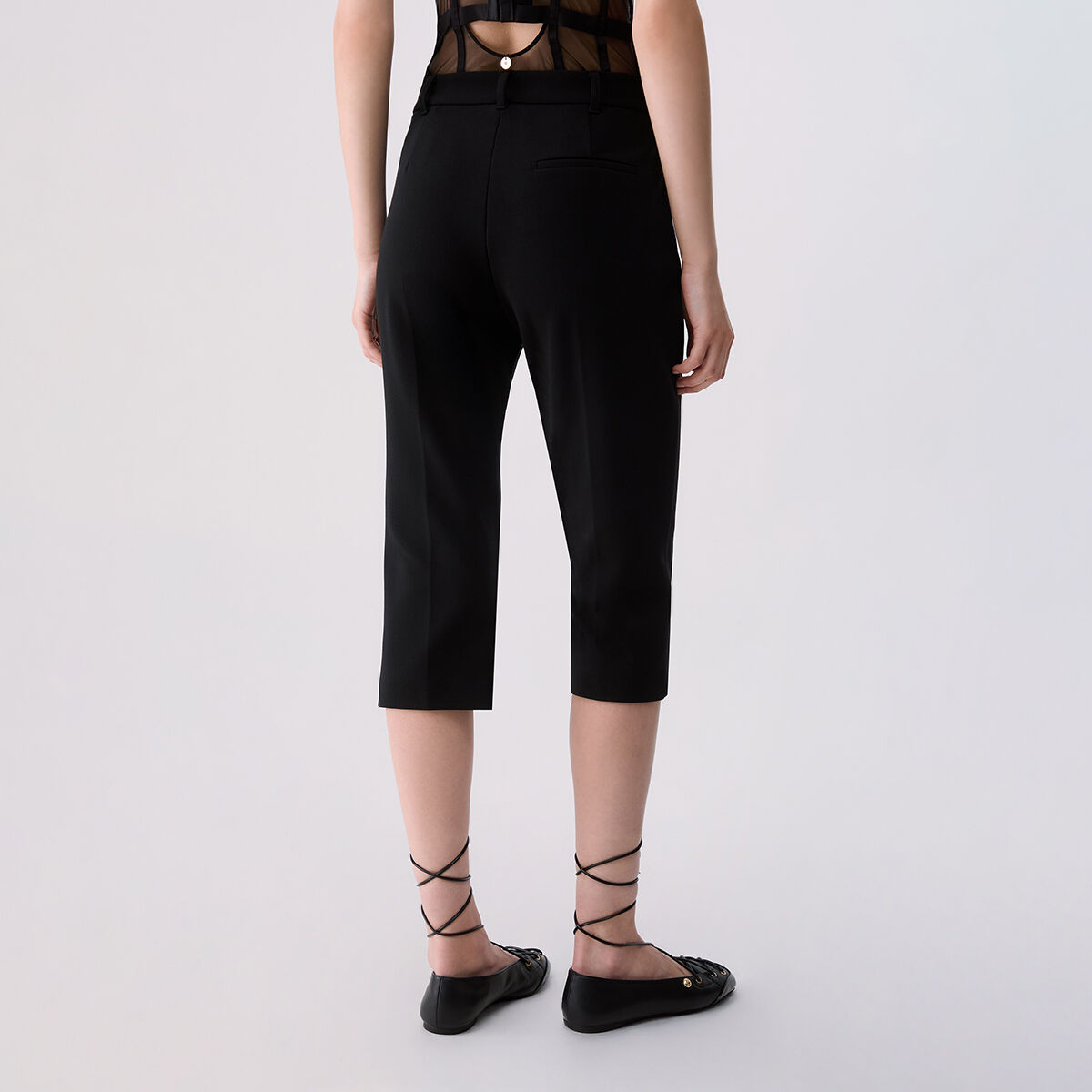 Pinocchietto avec ceinture à nouer noir, LIU JO