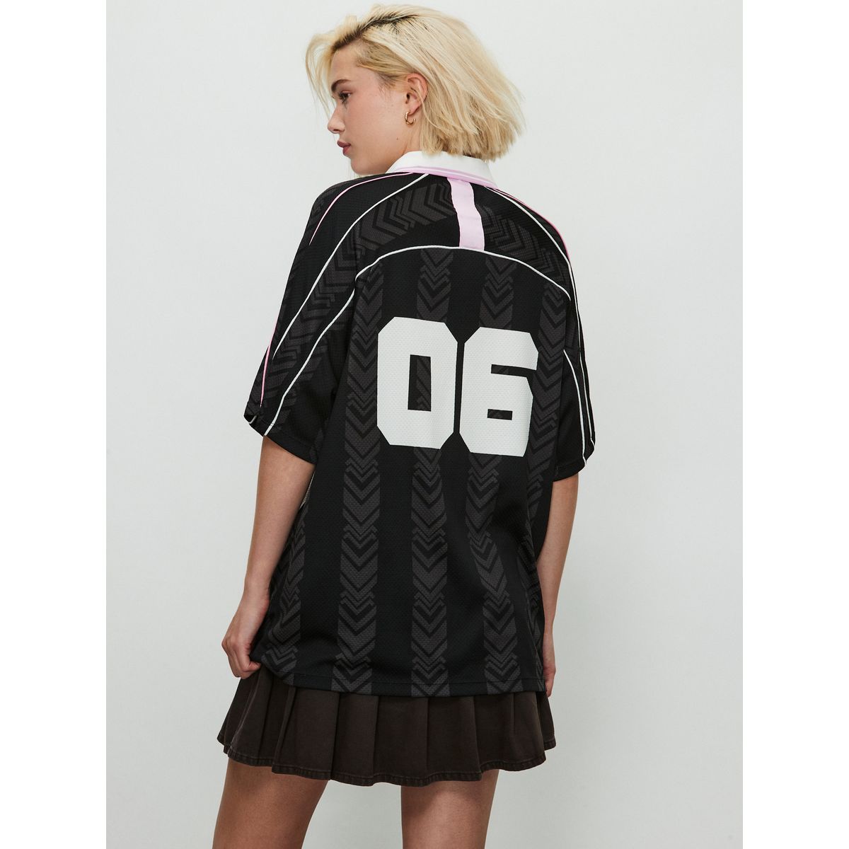 T-shirt de football rétro noir/blanc, NEXT