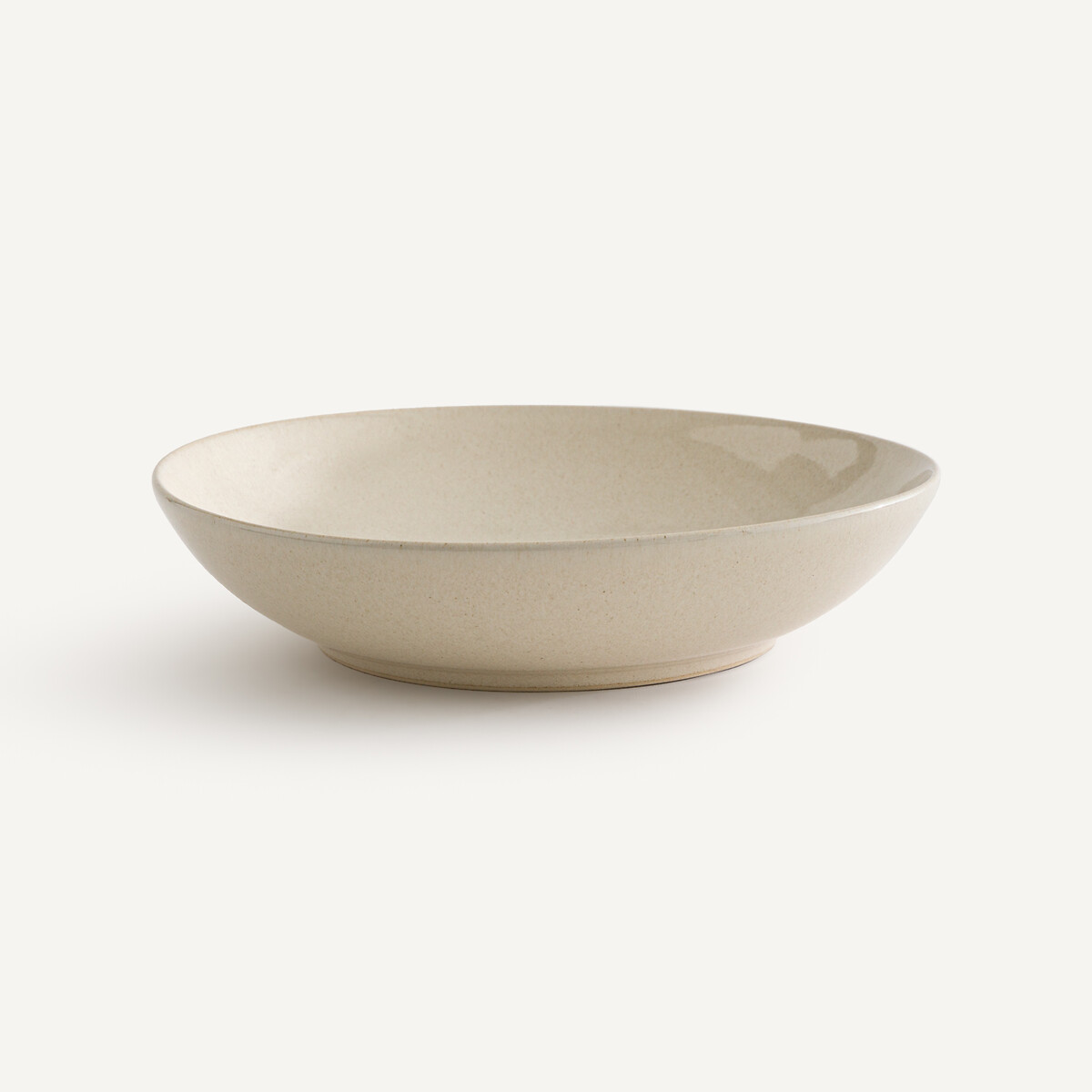 Lot de 4 assiettes à pâtes en grès émaillé, BENN ecru, AM.PM
