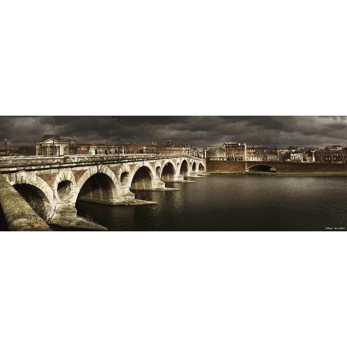 Tableau Mural Pont Neuf Toulouse CONTEMPORAIN URBAIN tableaux sur toile-marron, CEANOTHE