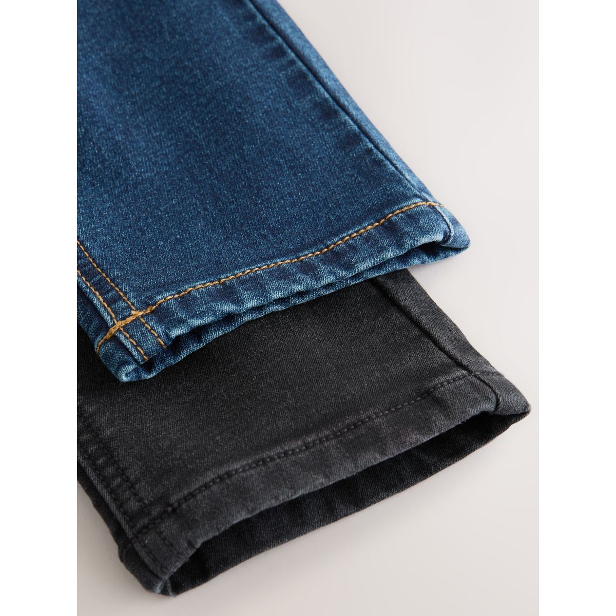 Jean stretch à taille élastique, lot de 2 noir/bleu marine, NEXT