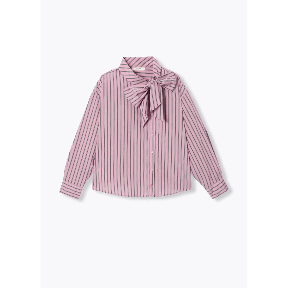 Chemise rayée à noeud rayé rose, PROMOD