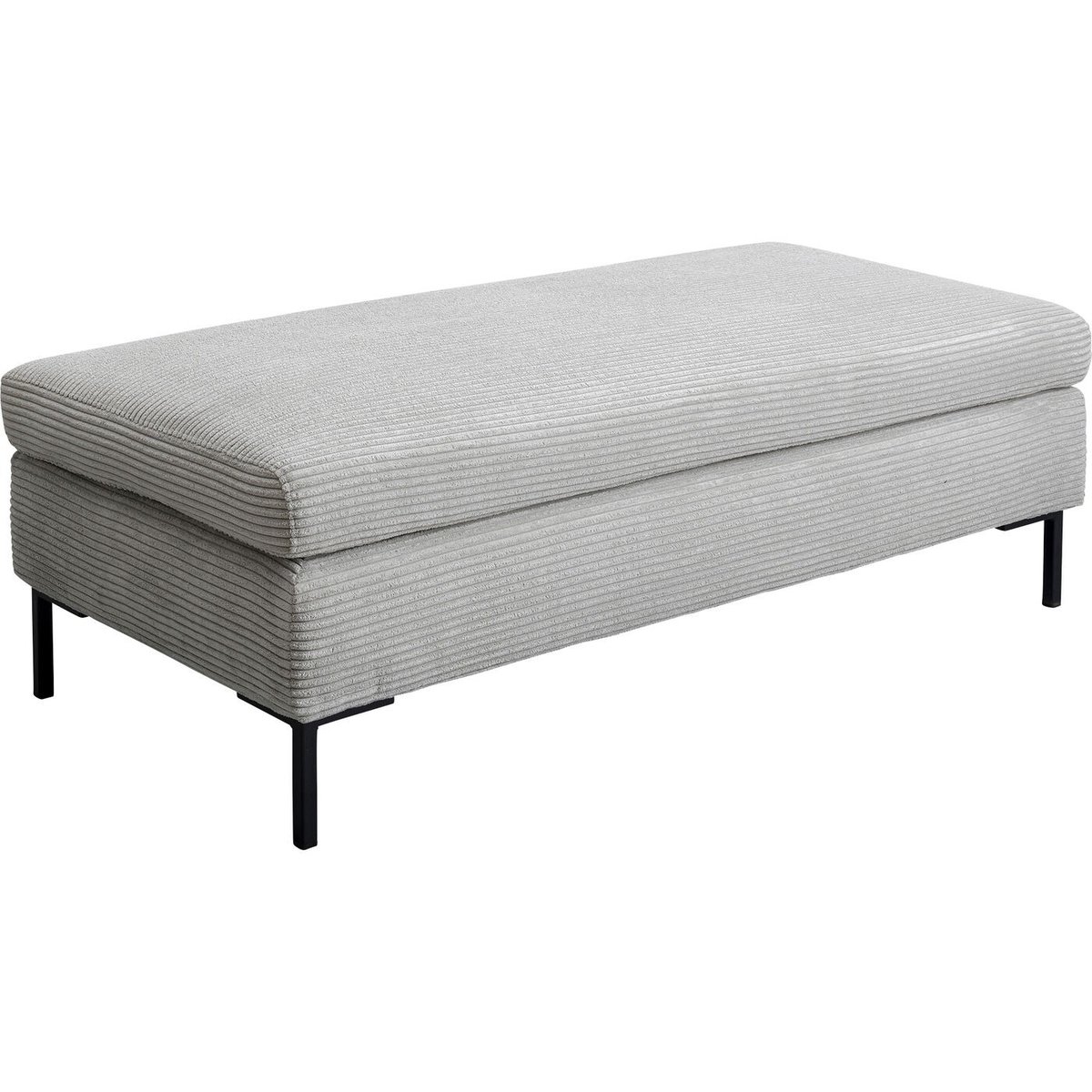 Repose-pieds côtelé, GIANNA gris, KARE DESIGN