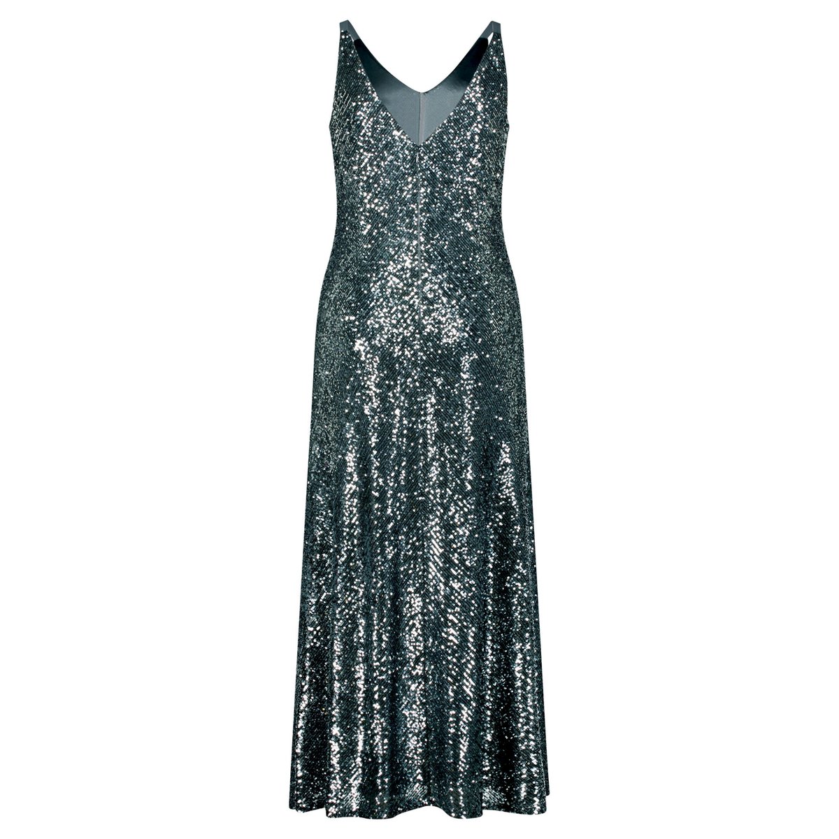 Robe de soirée à paillettes grey olive, VERA MONT