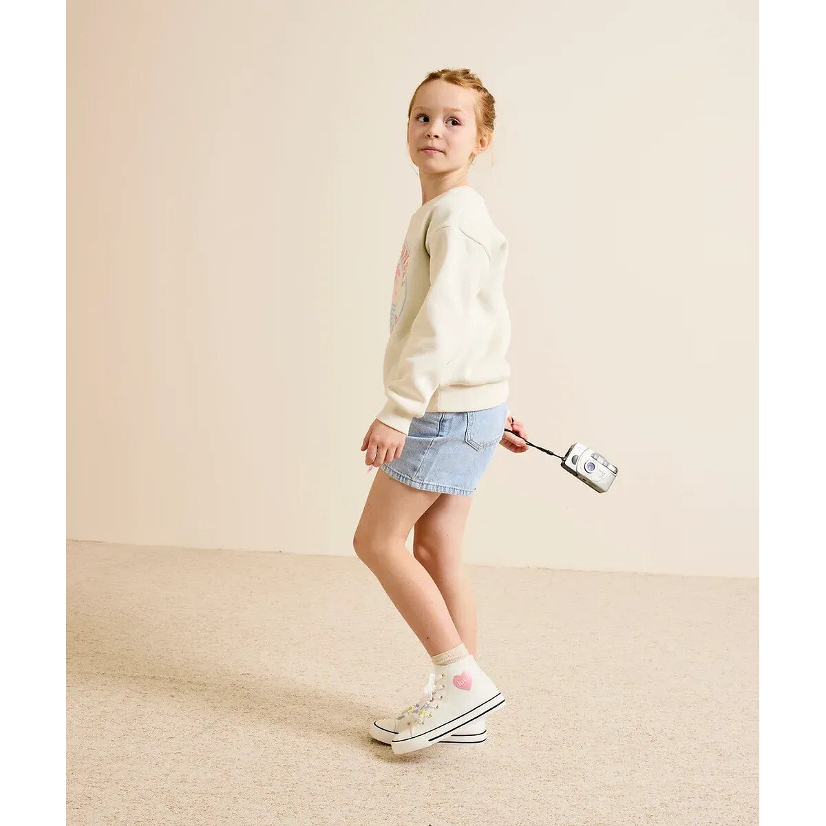 Sweat col rond blanc, TAPE A L'OEIL