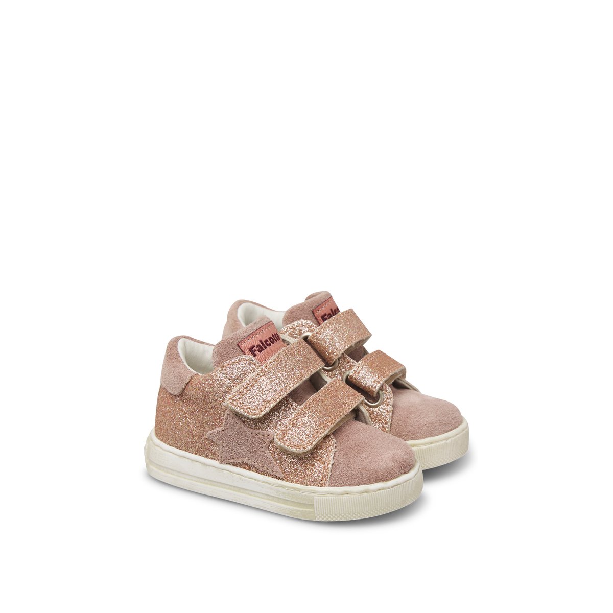 Sneakers en daim et tissu SASHA VL rose poudré-, FALCOTTO