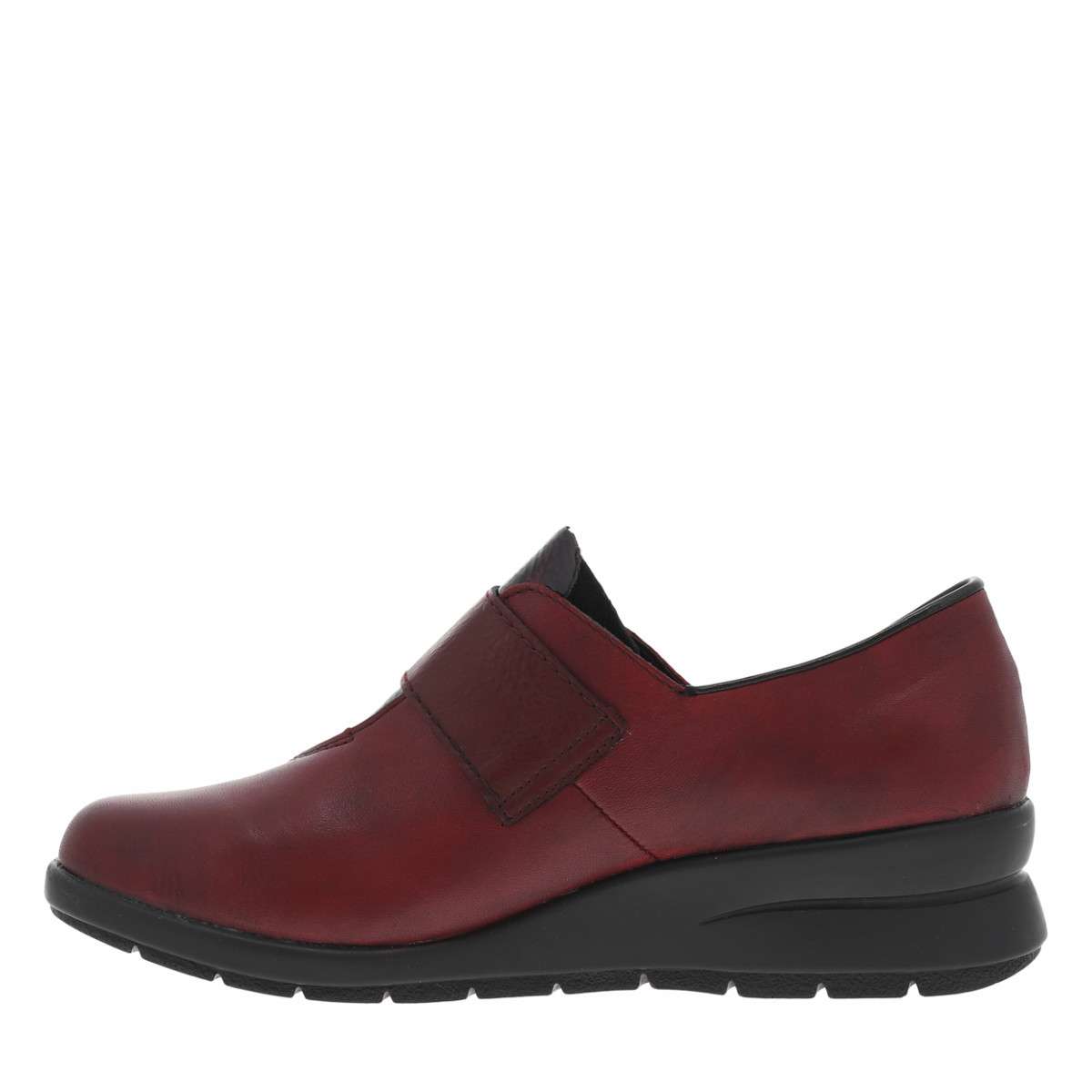 Basket Basse Cuir Cristallino rouge, RIEKER
