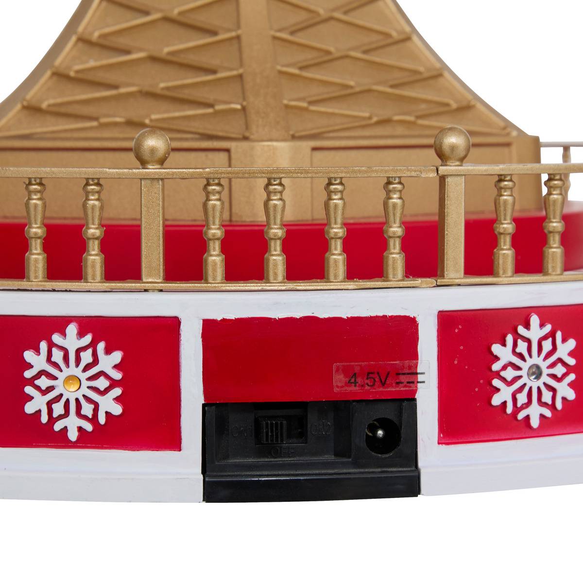 Village lumineux parachutes 43 LED musical avec mouvement multicolore, FEERIC LIGHTS & CHRISTMAS