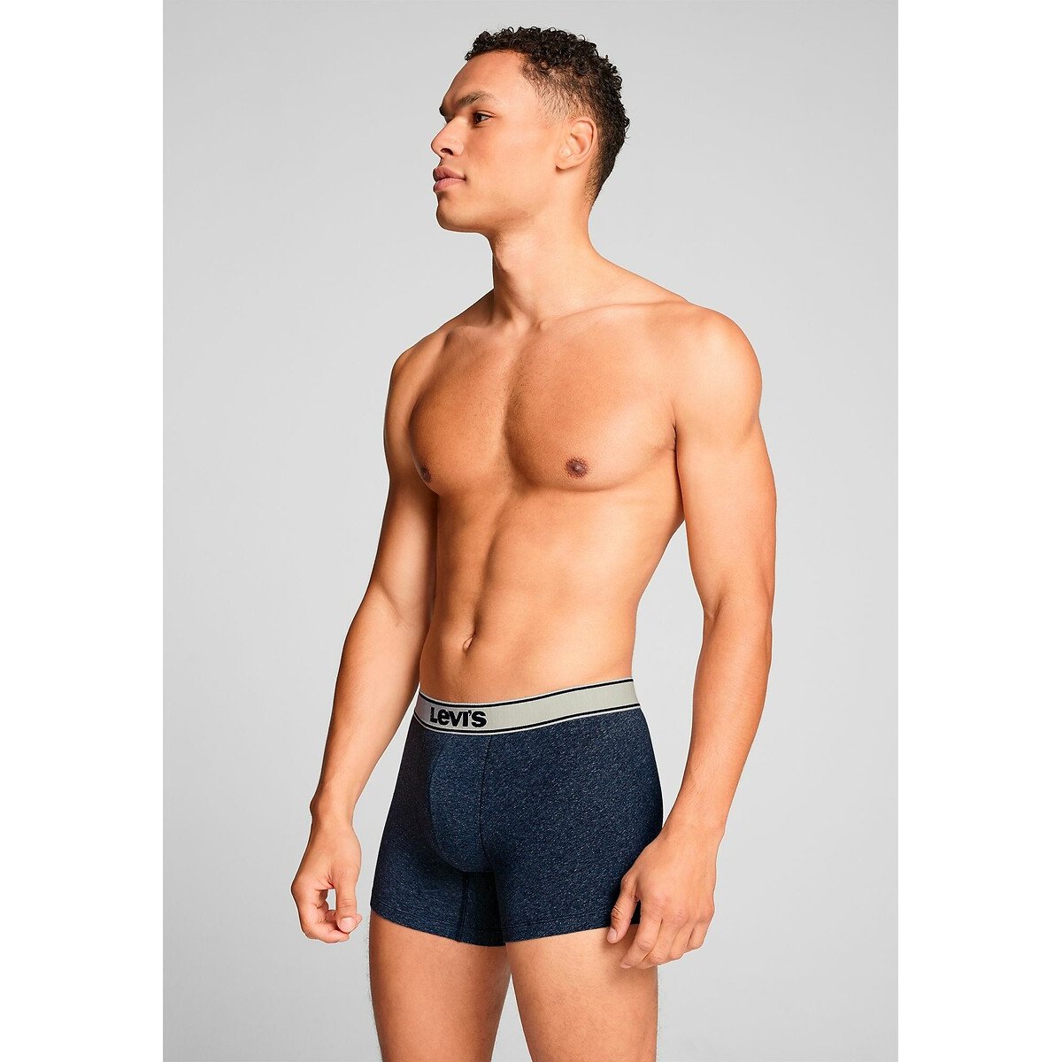 Lot de 2 boxers unis bleu marine + imprimé, LEVI'S