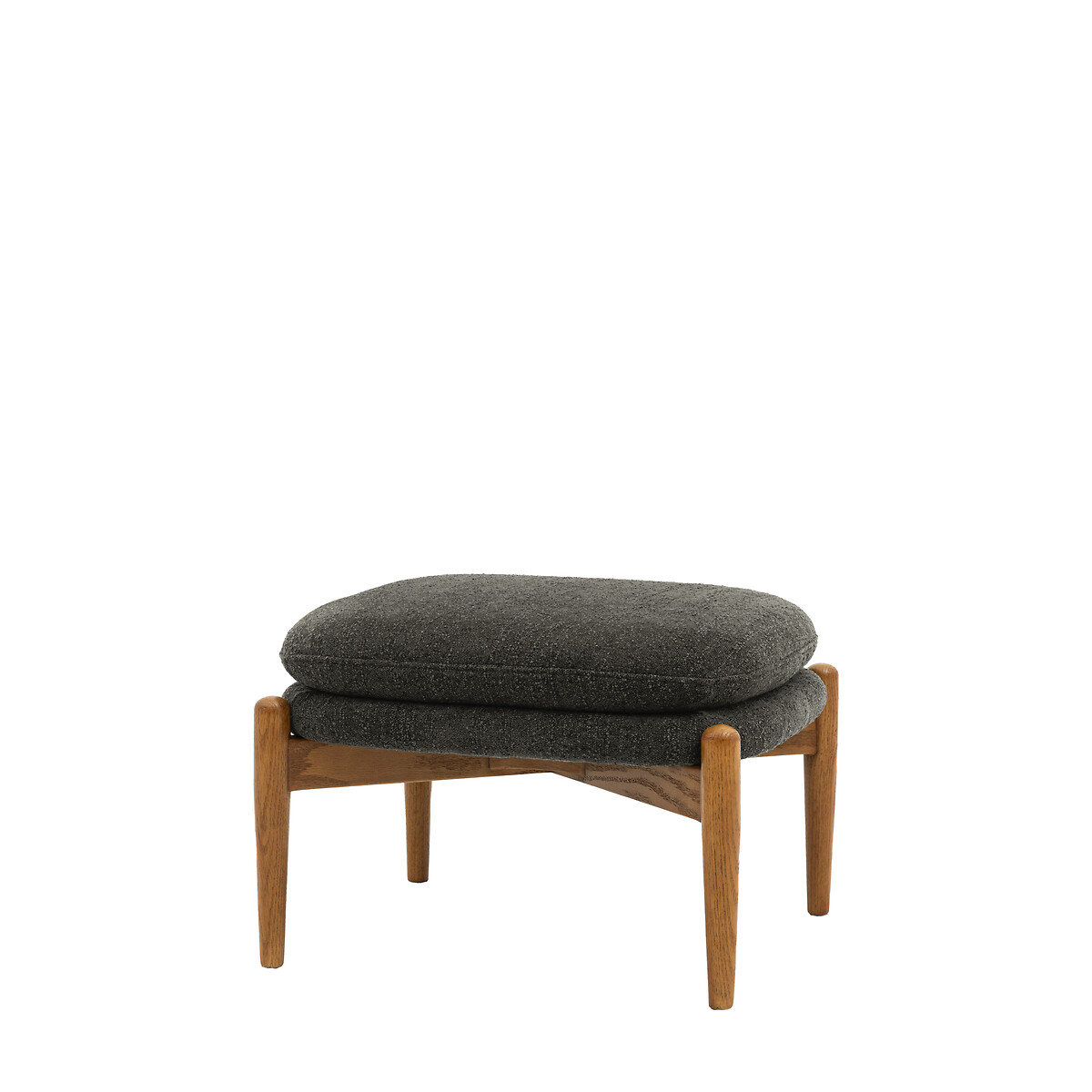 Fairfield Mid-Century Boucle Footstool charcoal, ÉDITÉ