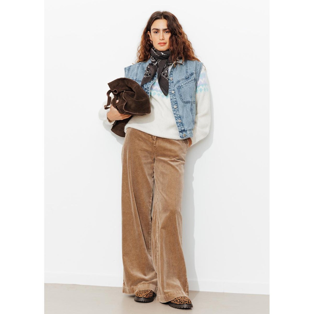 Veste jean sans manches LEONIE jean clair, PROMOD