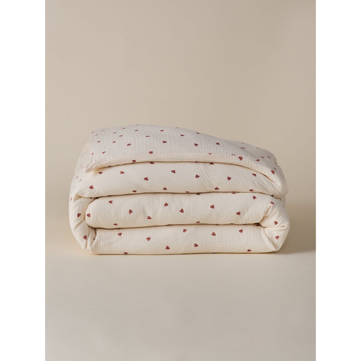 Housse de couette gaze de coton "MAUDE" terracotta, CYRILLUS