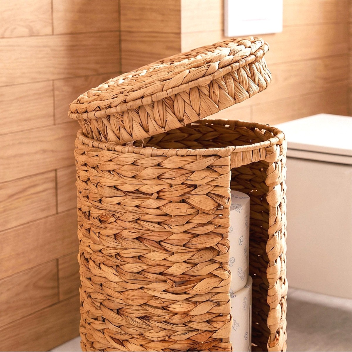 Rangement rouleaux papier toilette MAYA beige, CALICOSY
