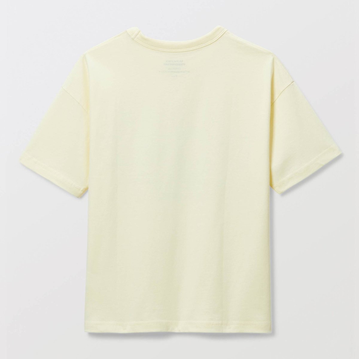 T-shirt manches courtes à inscription en coton BIO GOTS limoncello, MONOPRIX