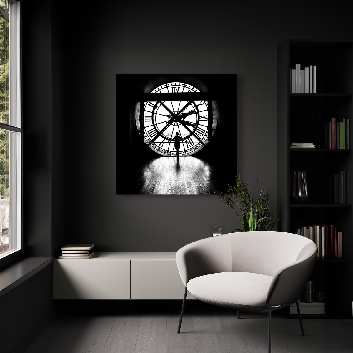 Tableau Sur Verre Synthétique Motif Horloge Du Temps ARCHITECTURE tableau en verre synthétique, CEANOTHE
