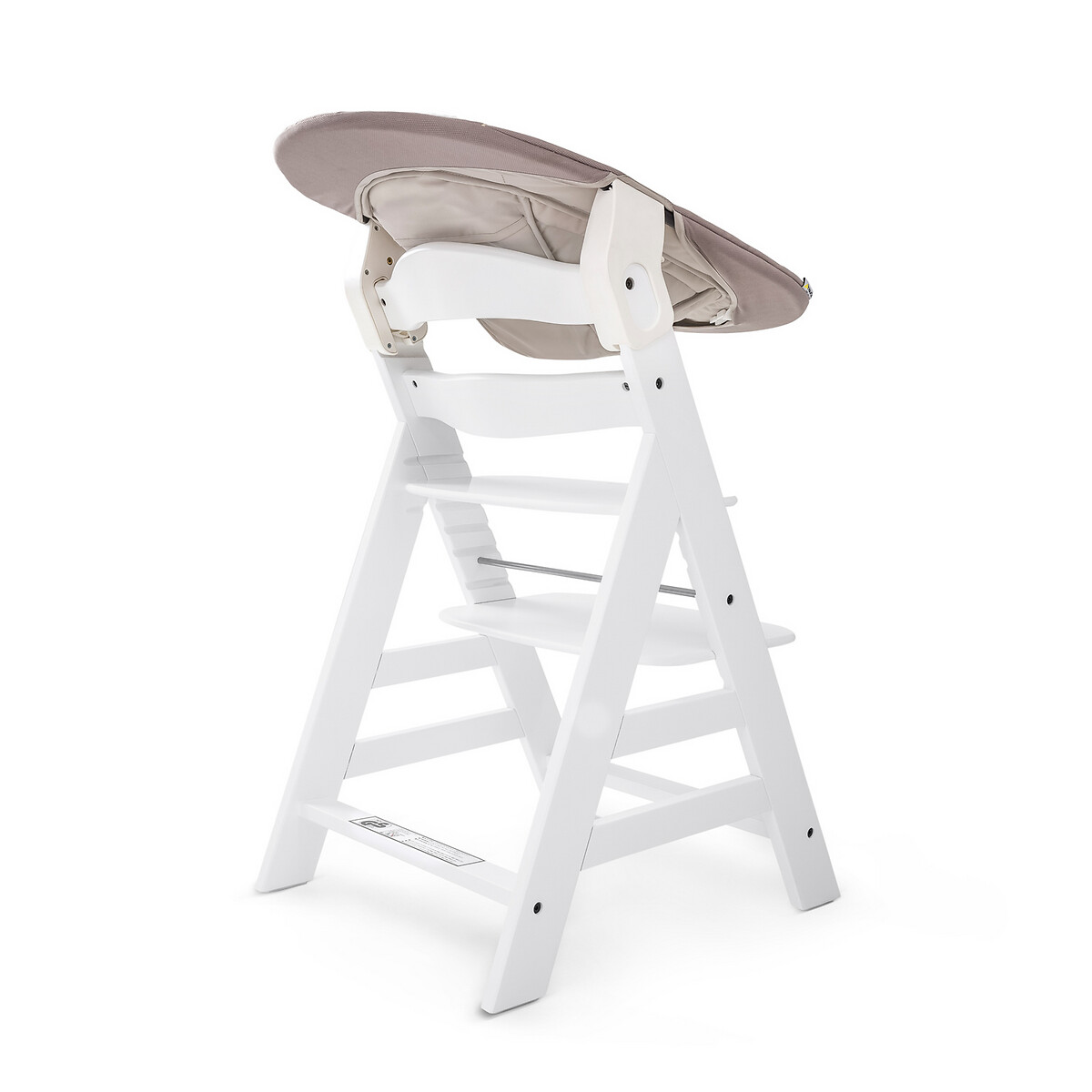Transat balancelle pour chaise haute évolutive Alpha 2 en 1 marron beige, HAUCK