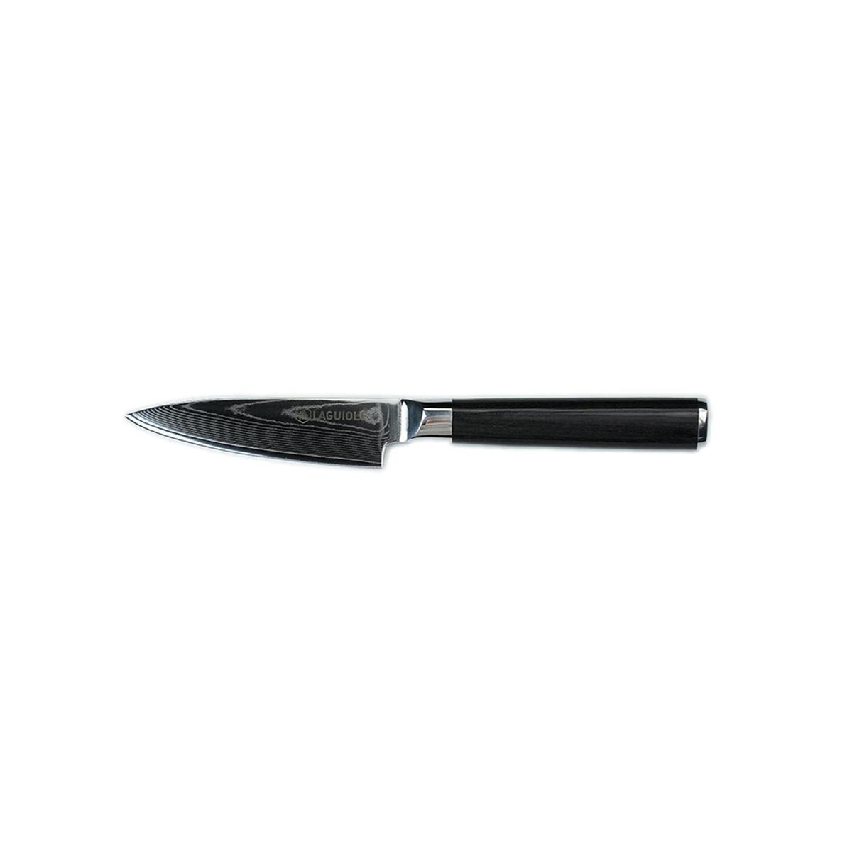 Couteau à légumes noir damas 21cm avec étui - "Core" couleur unique, LAGUIOLE CUISSON