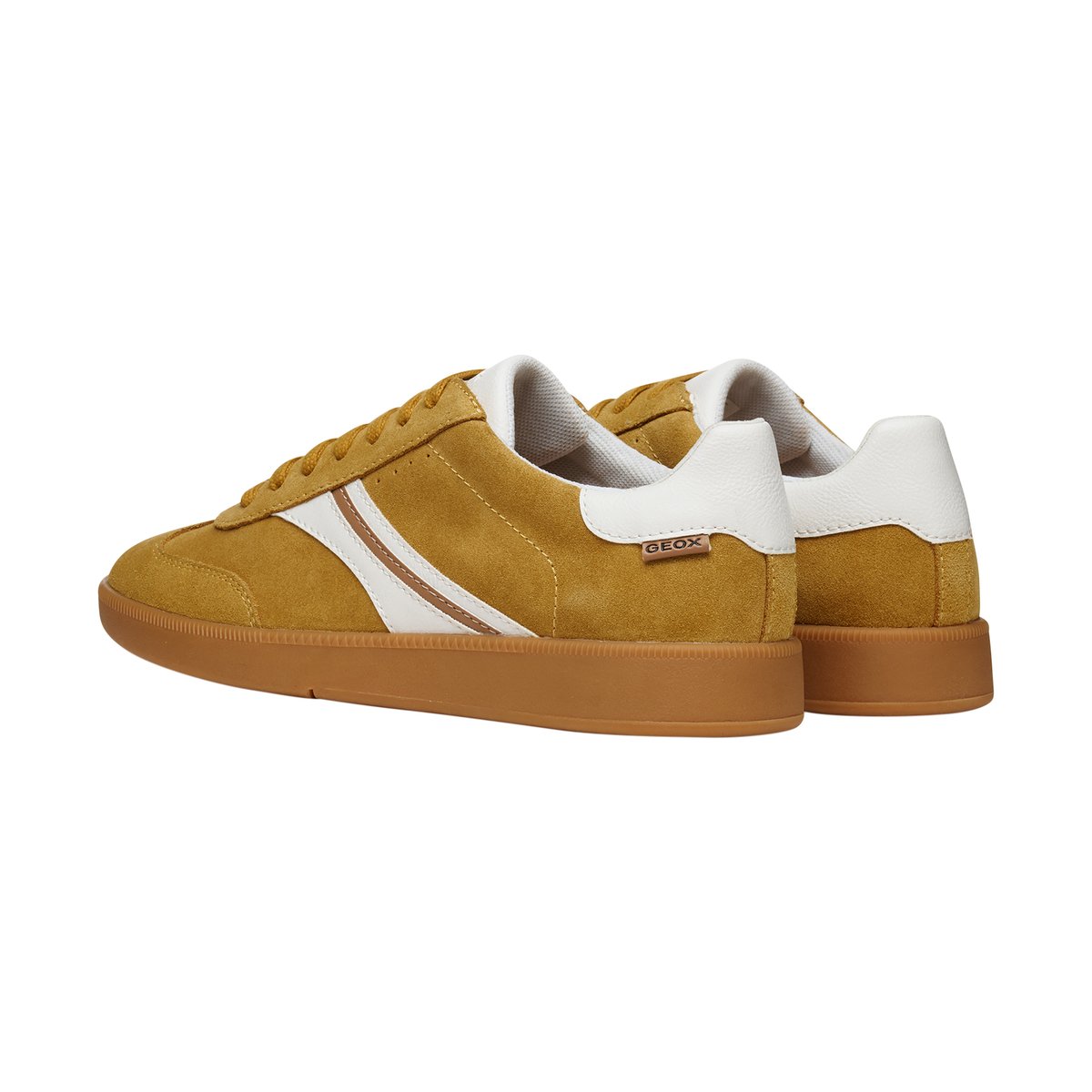 Baskets respirantes en cuir Meleda jaune/blanc, GEOX