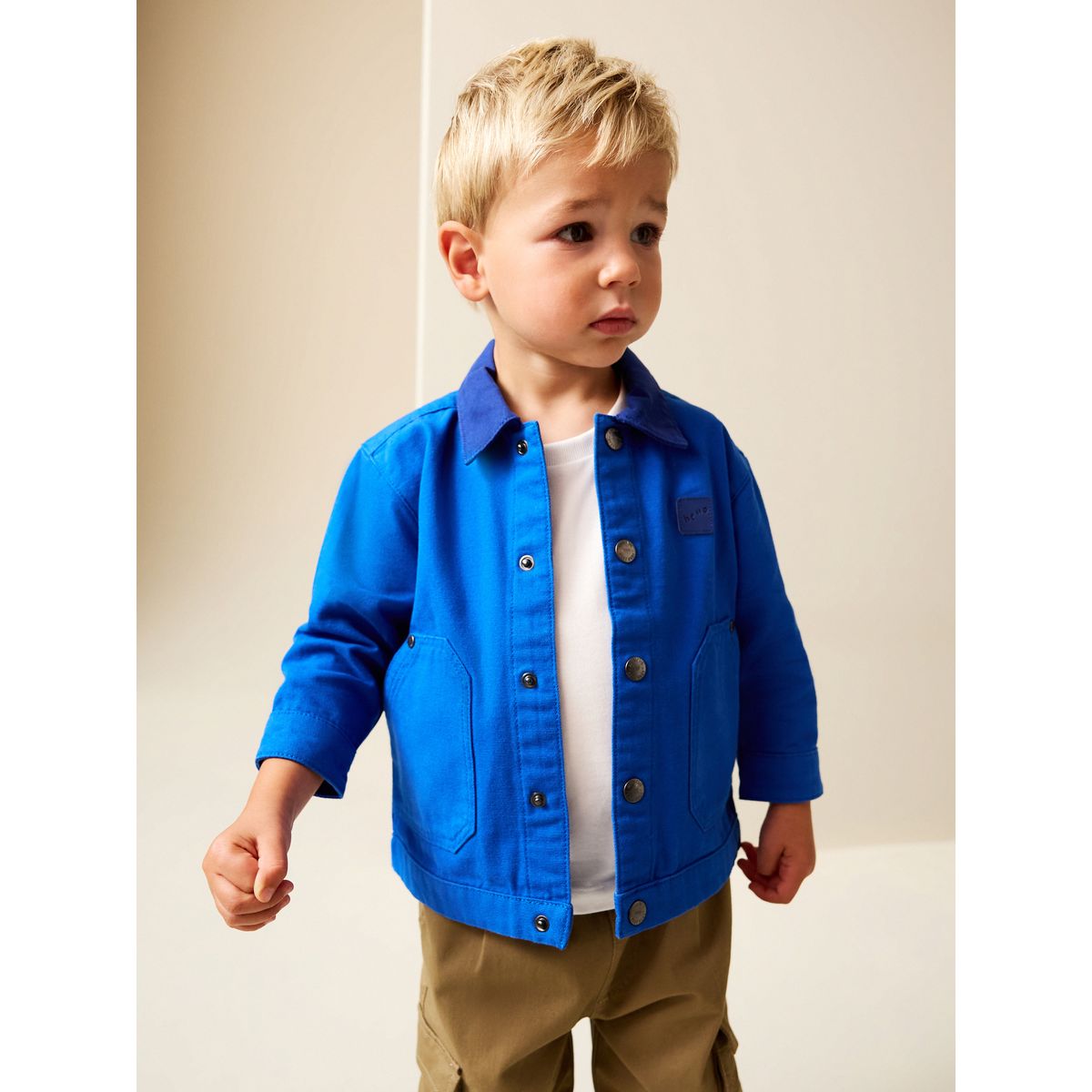 Surchemise en toile bleu cobalt, NEXT