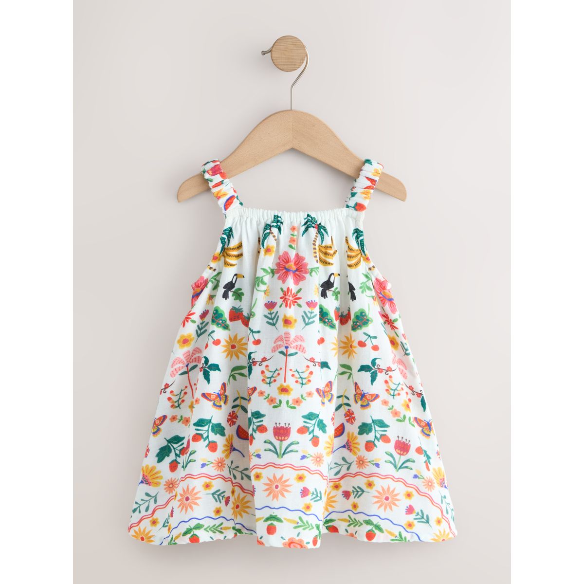 Robe texturée avec finitions au crochet impression miroir, NEXT