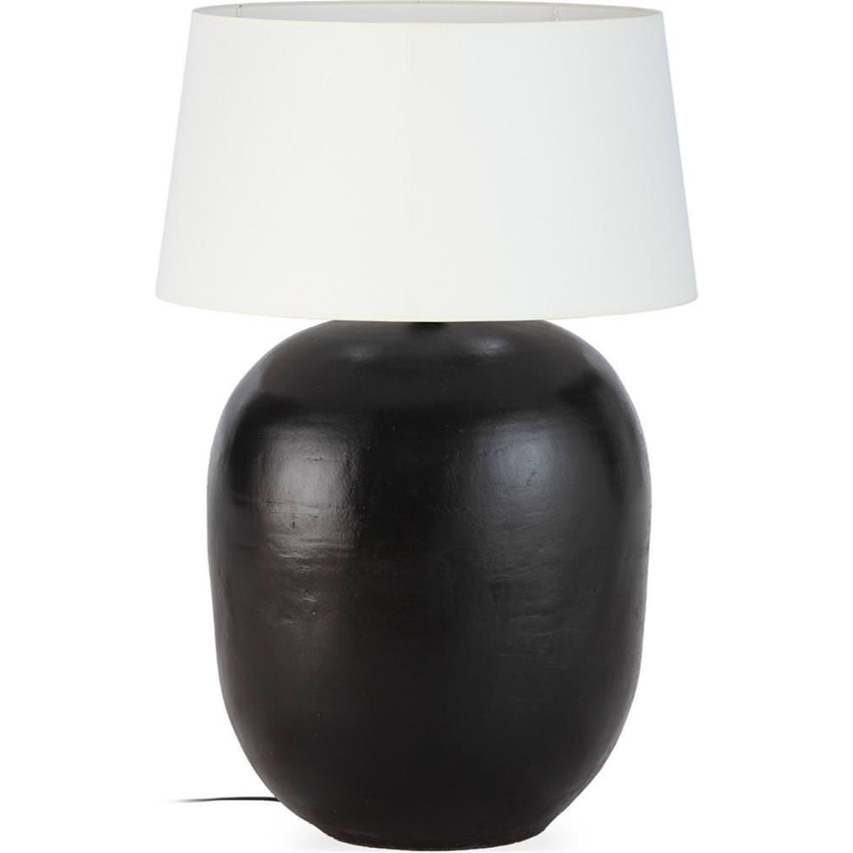 Lampe de table en terre cuite noir et blanc, RECOLLECTION
