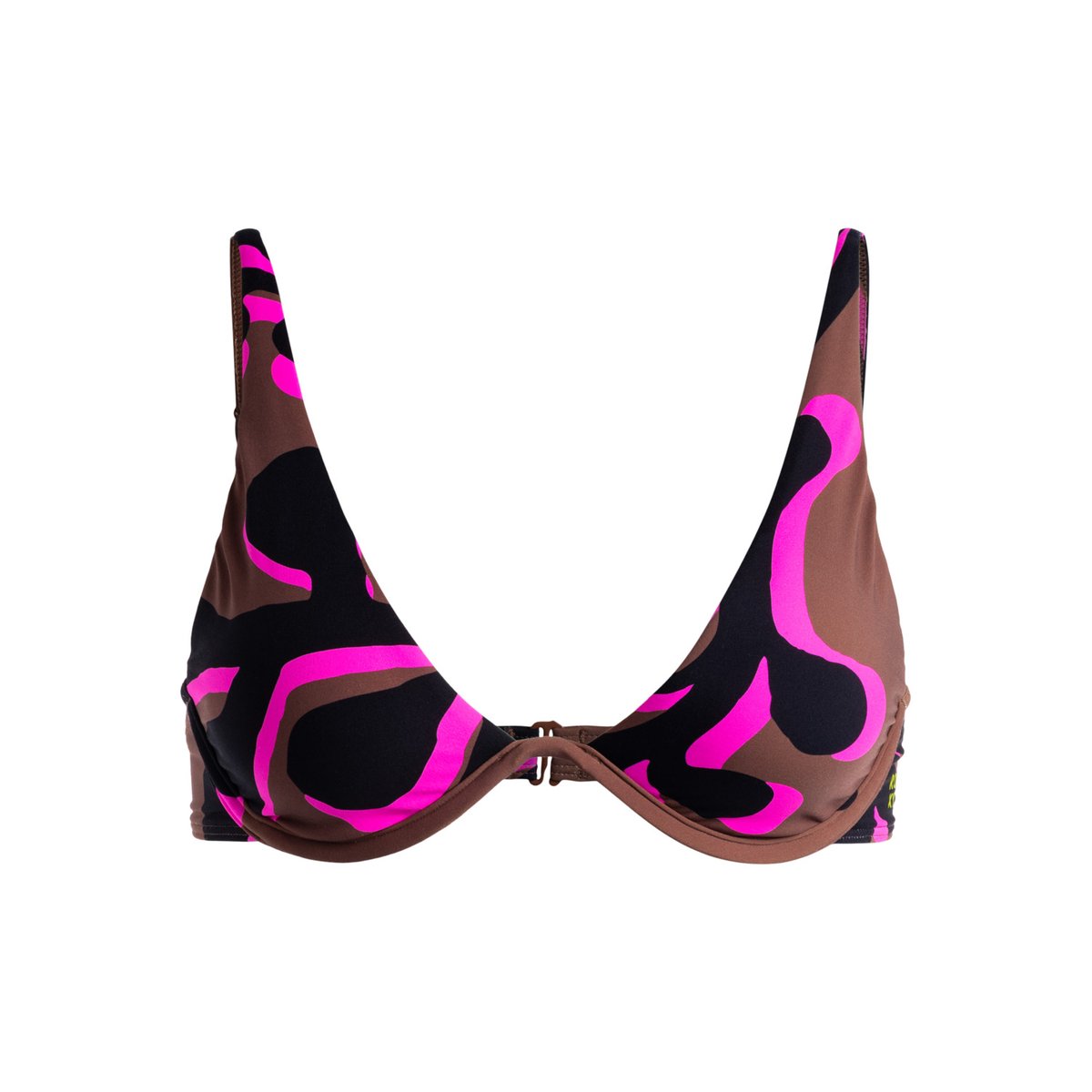 Haut de maillot de bain bikini à armatures. marron cr downtown brown leaf, ROXY