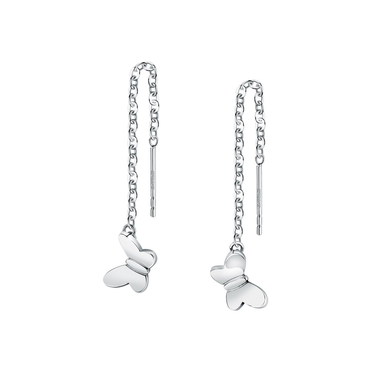 Boucles D'Oreilles en acier, cristaux, TALISMANI argent, MORELLATO