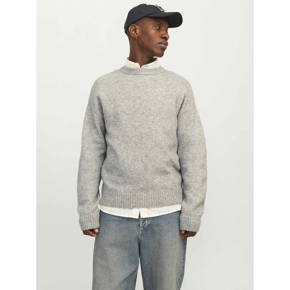 Pull En Maille grise - light grey melange, JACK & JONES