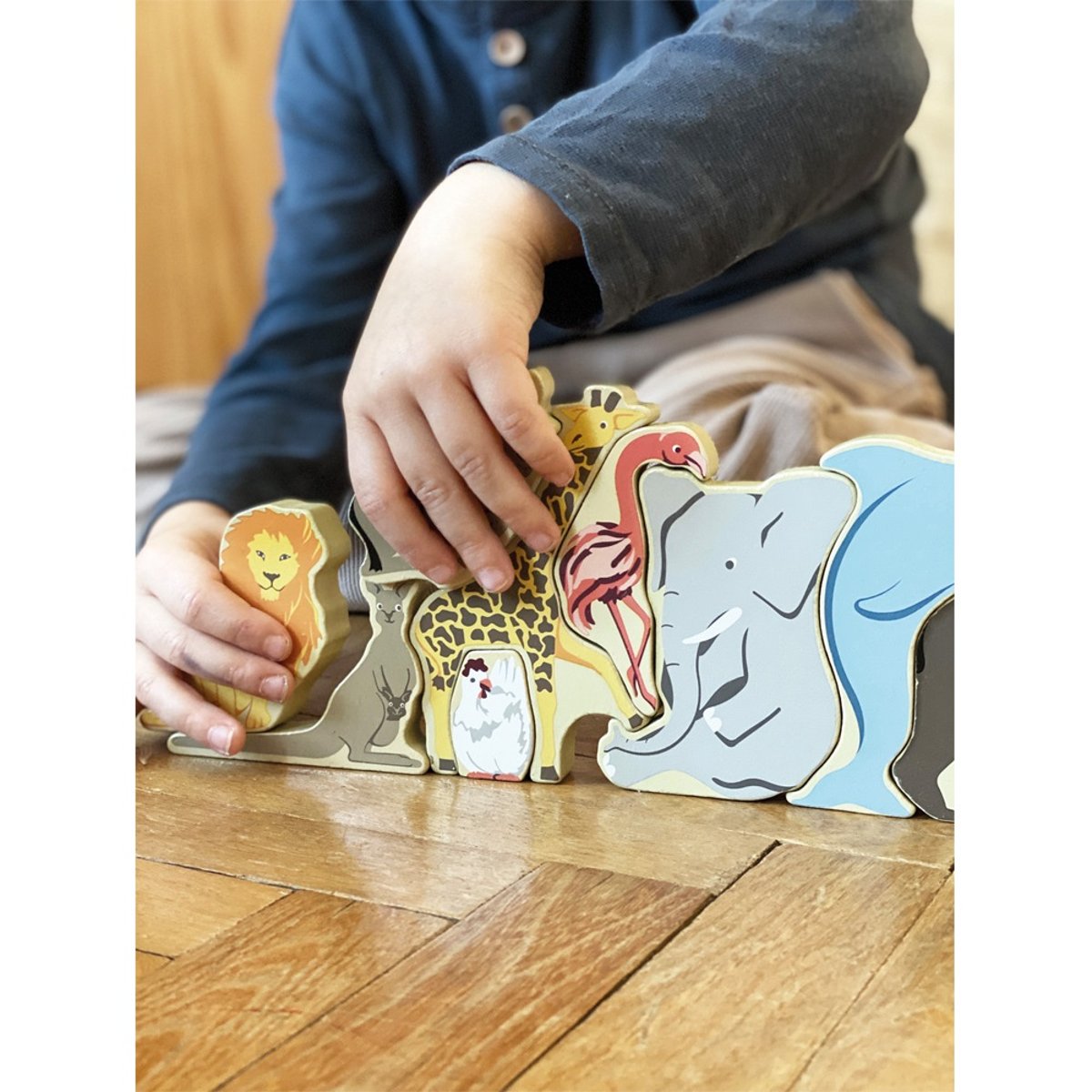 Puzzle de lettres Animaux beige, SMALL FOOT COMPANY