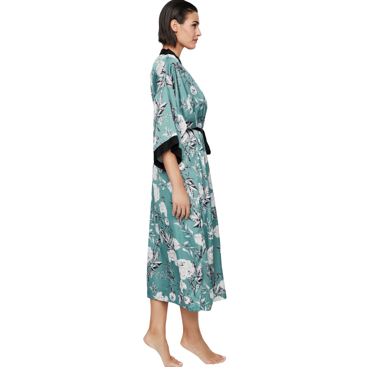 Déshabillé long manches trois quarts MALITZIA vert, SELMARK